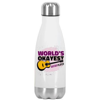 World's Okayest Guitar Player Stainless Steel Insulated Water Bottle