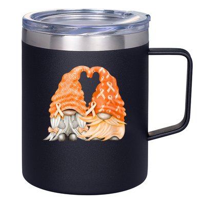 Wear Orange Gnomes For Multiple Sclerosis Awareness 12oz Stainless Steel Coffee Mug