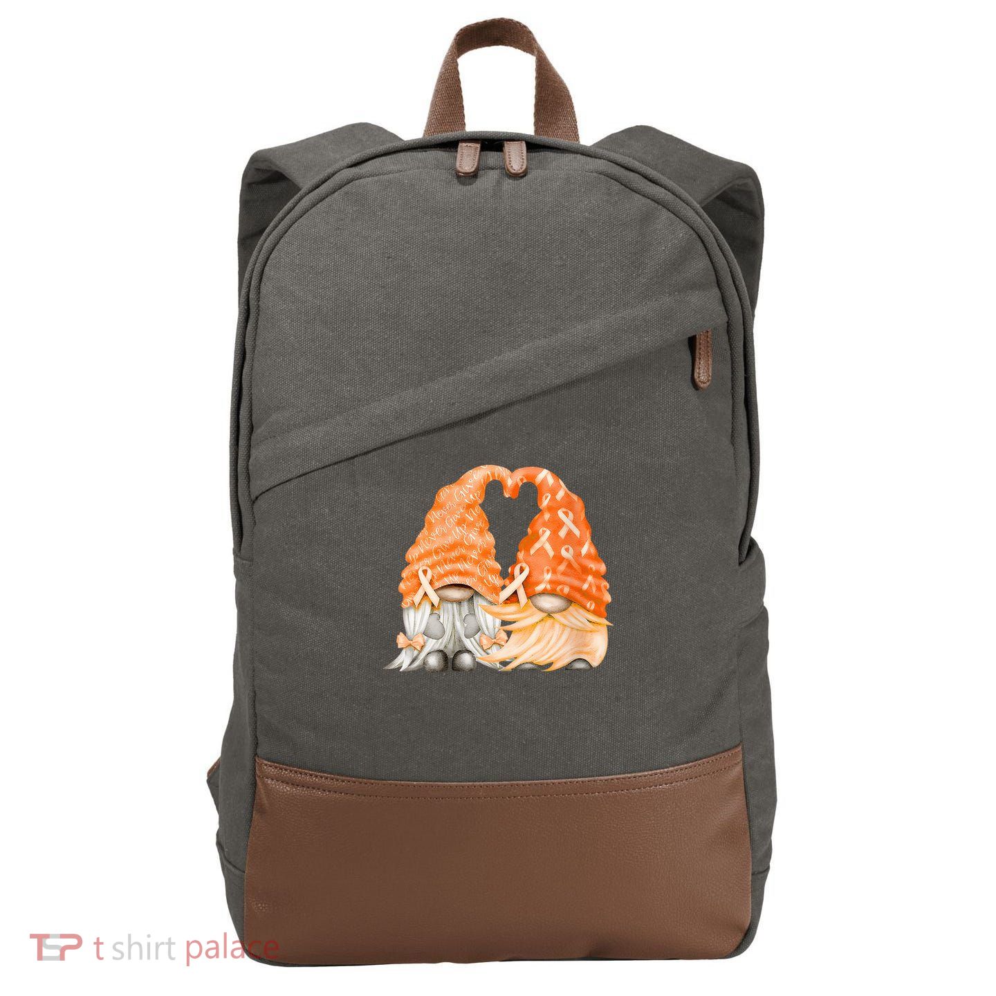 Wear Orange Gnomes For Multiple Sclerosis Awareness Cotton Canvas Backpack