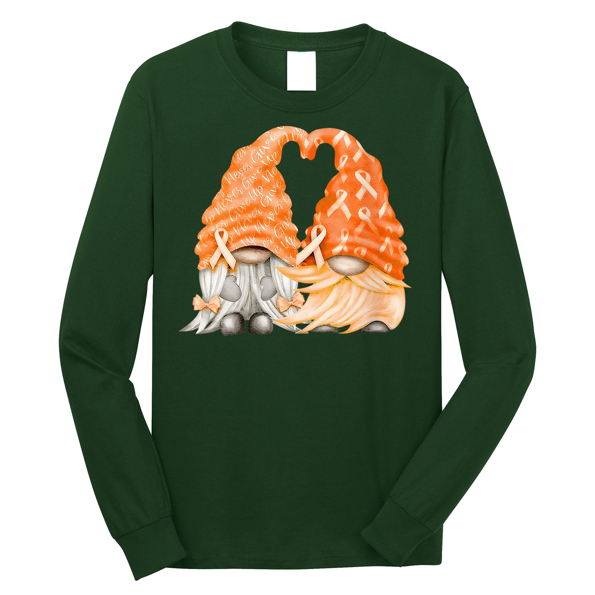 Wear Orange Gnomes For Multiple Sclerosis Awareness Long Sleeve Shirt