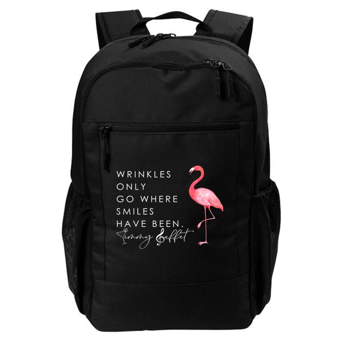 Wrinkles Only Go Where Smiles Have Been Cute Flamingo Backpack