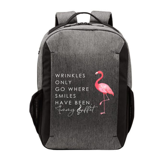 Wrinkles Only Go Where Smiles Have Been Cute Flamingo Vector Backpack