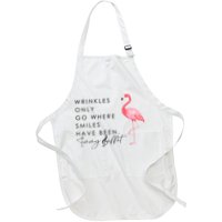 Wrinkles Only Go Where Smiles Have Been Cute Flamingo Apron