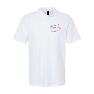 Wrinkles Only Go Where Smiles Have Been Cute Flamingo Polo