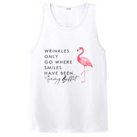 Wrinkles Only Go Where Smiles Have Been Cute Flamingo PosiCharge Competitor Tank