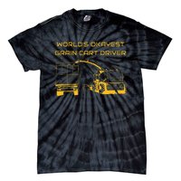 World's Okayest Grain Cart Driver funny Farming Tie-Dye T-Shirt