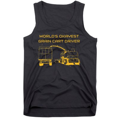 World's Okayest Grain Cart Driver funny Farming Tank Top