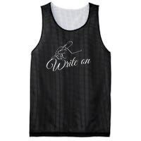 Write On Graphic Gift For Authors And Writers Mesh Reversible Basketball Jersey Tank