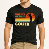 World's Okayest Golfer Funny Golf Retro Cooling Performance Crew T-Shirt