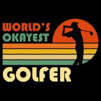 World's Okayest Golfer Funny Golf Retro Cooling Performance Crew T-Shirt