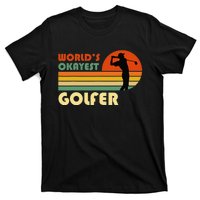 World's Okayest Golfer Funny Golf Retro T-Shirt