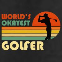 World's Okayest Golfer Funny Golf Retro Adult Drive Performance Visor