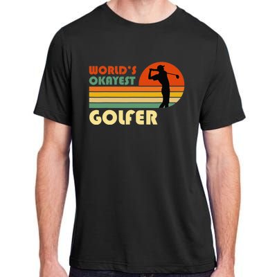 World's Okayest Golfer Funny Golf Retro Adult ChromaSoft Performance T-Shirt