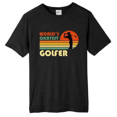 World's Okayest Golfer Funny Golf Retro Tall Fusion ChromaSoft Performance T-Shirt