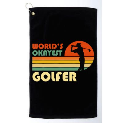 World's Okayest Golfer Funny Golf Retro Golf Towel