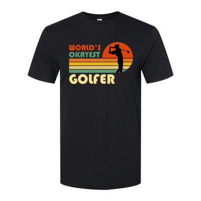 World's Okayest Golfer Funny Golf Retro Softstyle® CVC T-Shirt