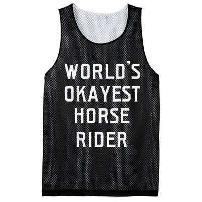 WorldS Okayest Horse Rider Mesh Reversible Basketball Jersey Tank