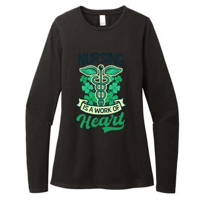 Work Of Heart Design St Patricks Nurse Gift Womens CVC Long Sleeve Shirt