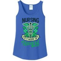 Work Of Heart Design St Patricks Nurse Gift Ladies Essential Tank