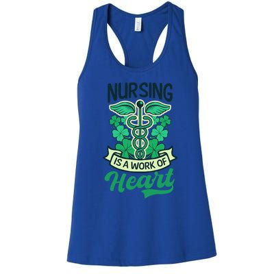 Work Of Heart Design St Patricks Nurse Gift Women's Racerback Tank