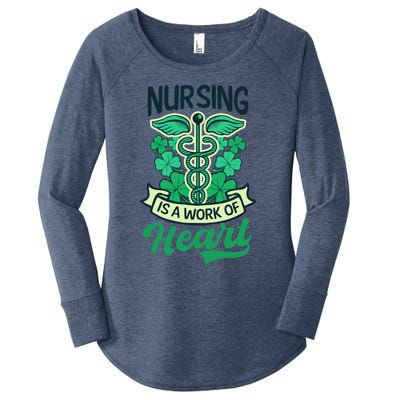 Work Of Heart Design St Patricks Nurse Gift Women's Perfect Tri Tunic Long Sleeve Shirt