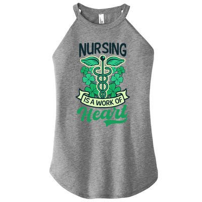 Work Of Heart Design St Patricks Nurse Gift Women's Perfect Tri Rocker Tank