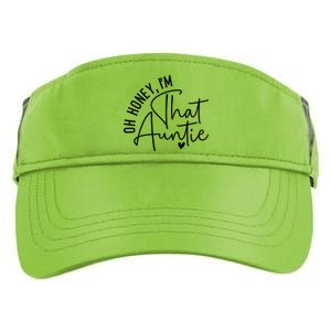 Wo Oh Honey Im That Auntie Heart Cute Aunt To Be Gift Adult Drive Performance Visor