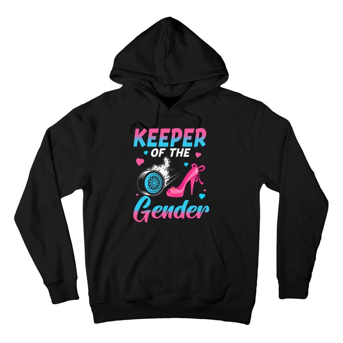 Wheels Or Heels Keeper Of The Gender Baby Reveal Party Hoodie