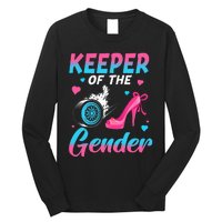 Wheels Or Heels Keeper Of The Gender Baby Reveal Party Long Sleeve Shirt