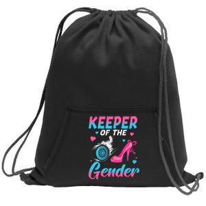 Wheels Or Heels Keeper Of The Gender Baby Reveal Party Sweatshirt Cinch Pack Bag