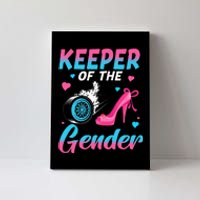 Wheels Or Heels Keeper Of The Gender Baby Reveal Party Canvas