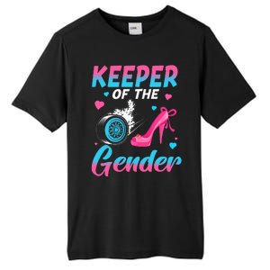 Wheels Or Heels Keeper Of The Gender Baby Reveal Party Tall Fusion ChromaSoft Performance T-Shirt