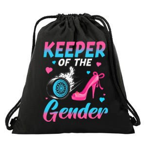 Wheels Or Heels Keeper Of The Gender Baby Reveal Party Drawstring Bag