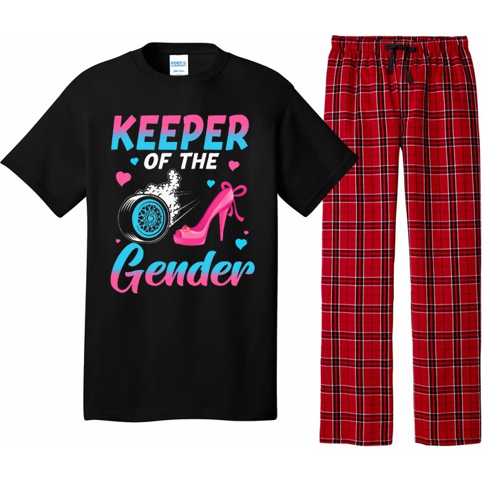 Wheels Or Heels Keeper Of The Gender Baby Reveal Party Pajama Set