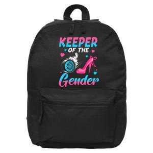 Wheels Or Heels Keeper Of The Gender Baby Reveal Party 16 in Basic Backpack