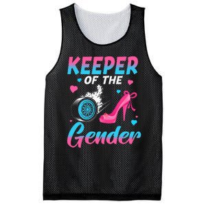 Wheels Or Heels Keeper Of The Gender Baby Reveal Party Mesh Reversible Basketball Jersey Tank