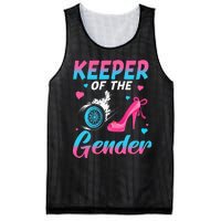 Wheels Or Heels Keeper Of The Gender Baby Reveal Party Mesh Reversible Basketball Jersey Tank