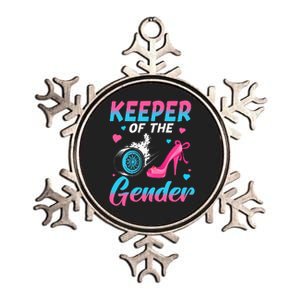 Wheels Or Heels Keeper Of The Gender Baby Reveal Party Metallic Star Ornament