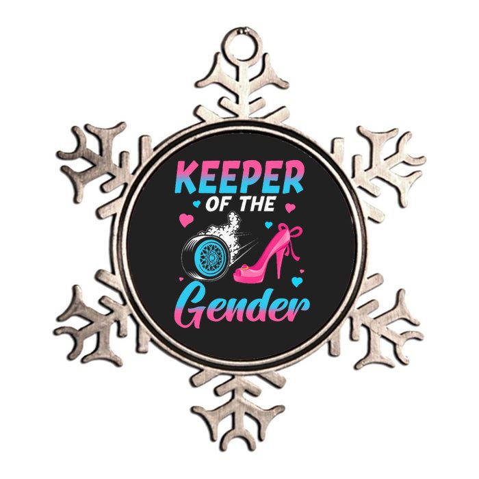 Wheels Or Heels Keeper Of The Gender Baby Reveal Party Metallic Star Ornament