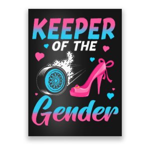 Wheels Or Heels Keeper Of The Gender Baby Reveal Party Poster