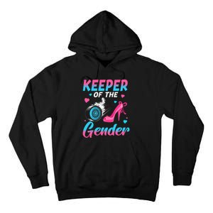 Wheels Or Heels Keeper Of The Gender Baby Reveal Party Tall Hoodie