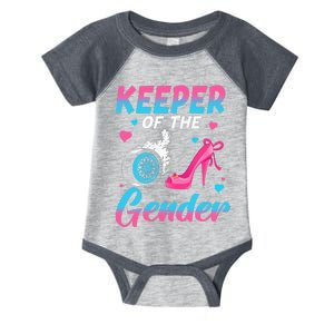 Wheels Or Heels Keeper Of The Gender Baby Reveal Party Infant Baby Jersey Bodysuit