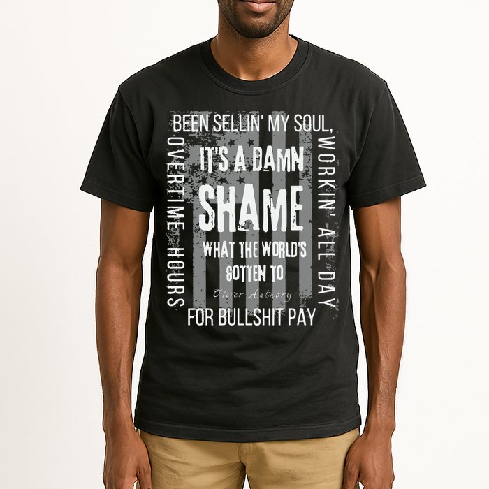 Working Overtime Hours For Bullshit Pay I Wanna Go Home Oliver Anthony Tall T-Shirt