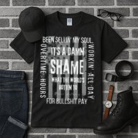 Working Overtime Hours For Bullshit Pay I Wanna Go Home Oliver Anthony Tall T-Shirt