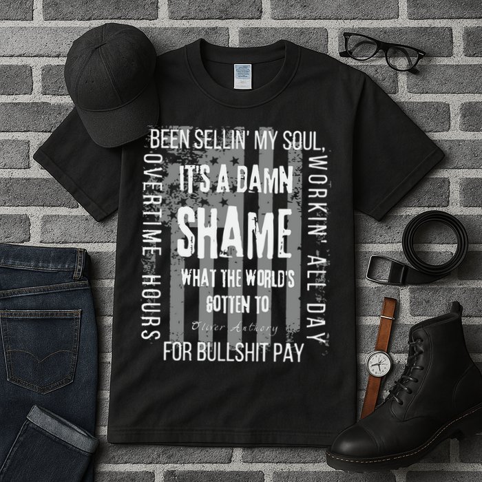 Working Overtime Hours For Bullshit Pay I Wanna Go Home Oliver Anthony Tall T-Shirt
