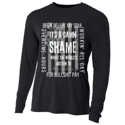 Working Overtime Hours For Bullshit Pay I Wanna Go Home Oliver Anthony Cooling Performance Long Sleeve Crew