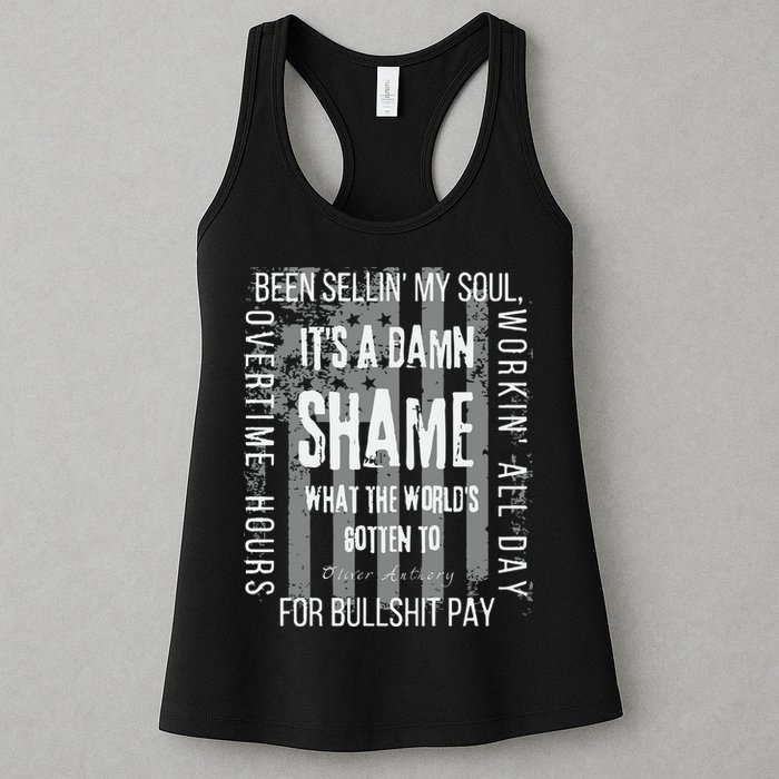 Working Overtime Hours For Bullshit Pay I Wanna Go Home Oliver Anthony Womens Tank Top