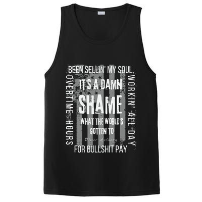 Working Overtime Hours For Bullshit Pay I Wanna Go Home Oliver Anthony PosiCharge Competitor Tank