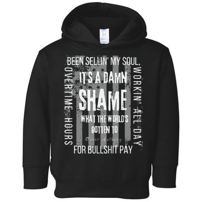 Working Overtime Hours For Bullshit Pay I Wanna Go Home Oliver Anthony Toddler Hoodie
