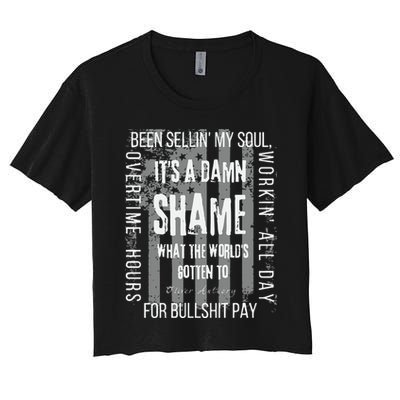 Working Overtime Hours For Bullshit Pay I Wanna Go Home Oliver Anthony Crop Top